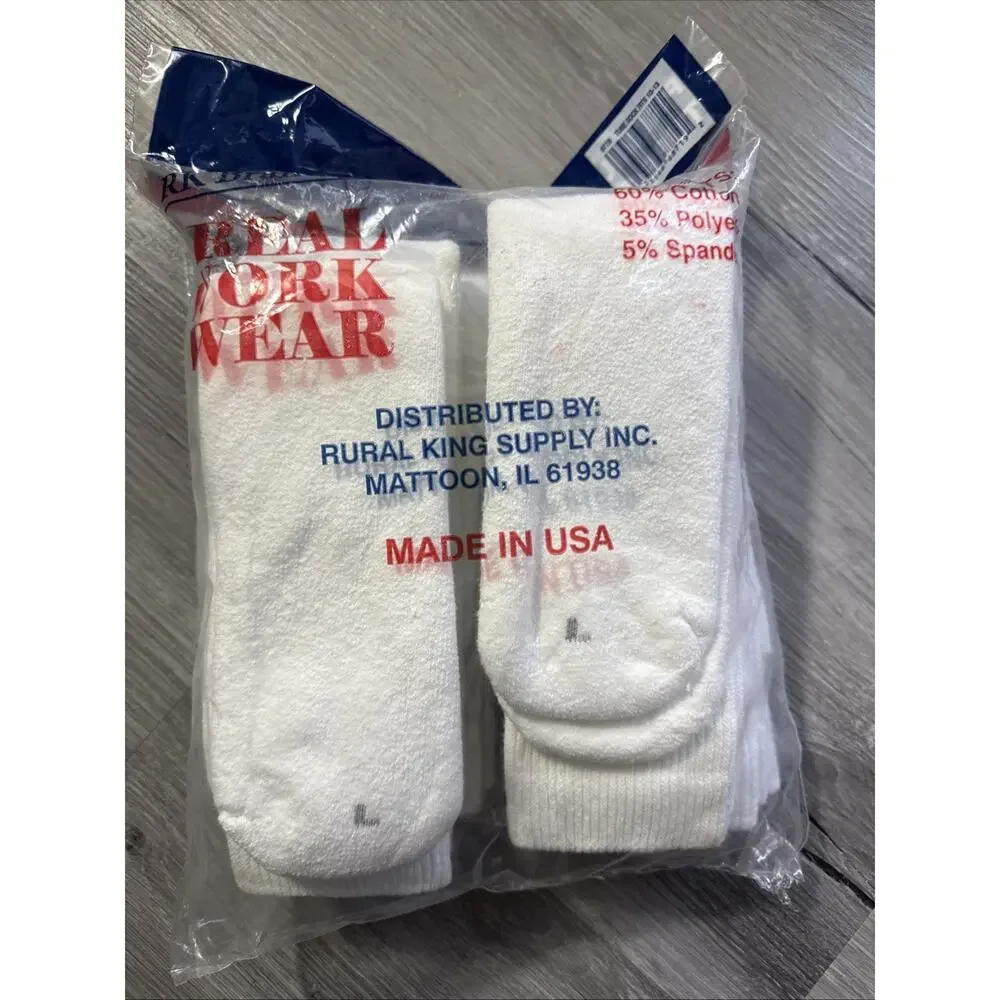 RK Brand 6 Pairs Tube Socks, Fits Size 10-13